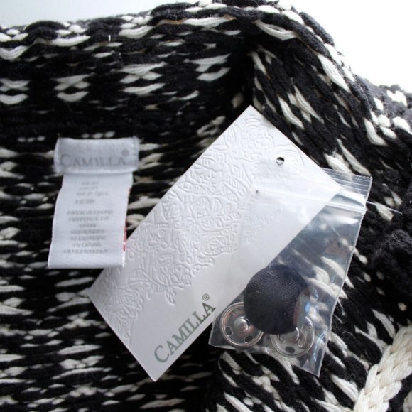 Camilla Knit Sweater Jacket Overcoat Velvet Snap & Bow Size 3T - Picture 6 of 7